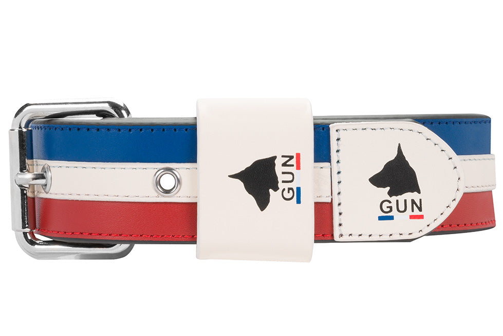 Red white and sales blue dog collar